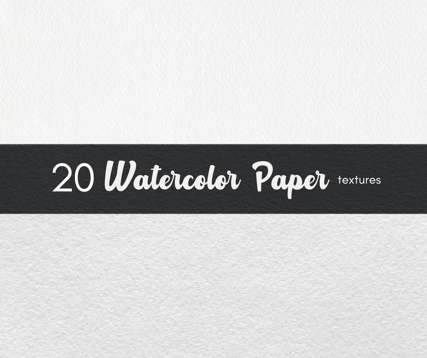 Watercolor Paper Textures – 20 Watercolour Backgrounds, Digital Scrapbook Paper, White Textured Paper, Printable Paper Backgrounds