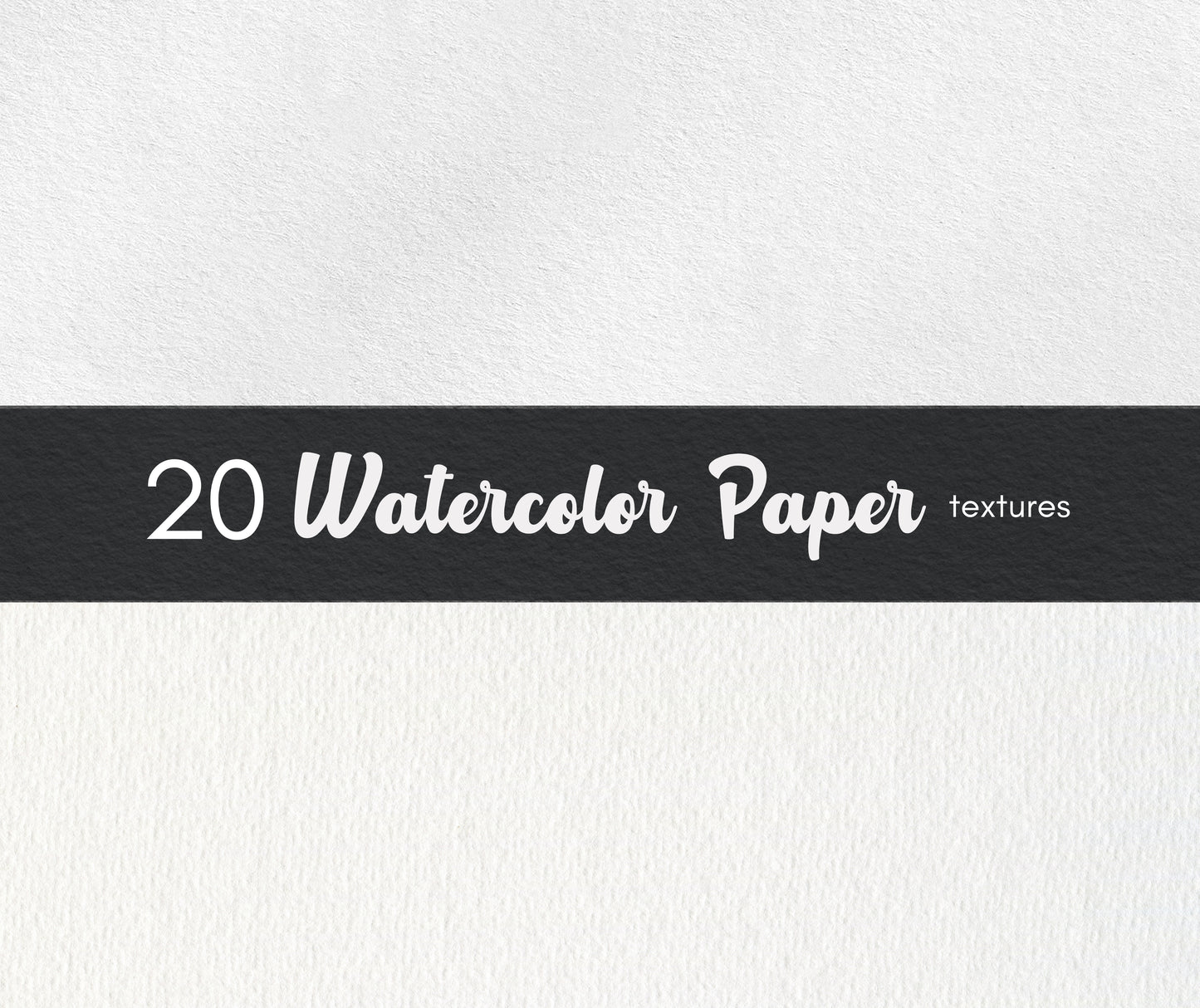 Watercolor Paper Textures – 20 Watercolour Backgrounds, Digital Scrapbook Paper, White Textured Paper, Printable Paper Backgrounds