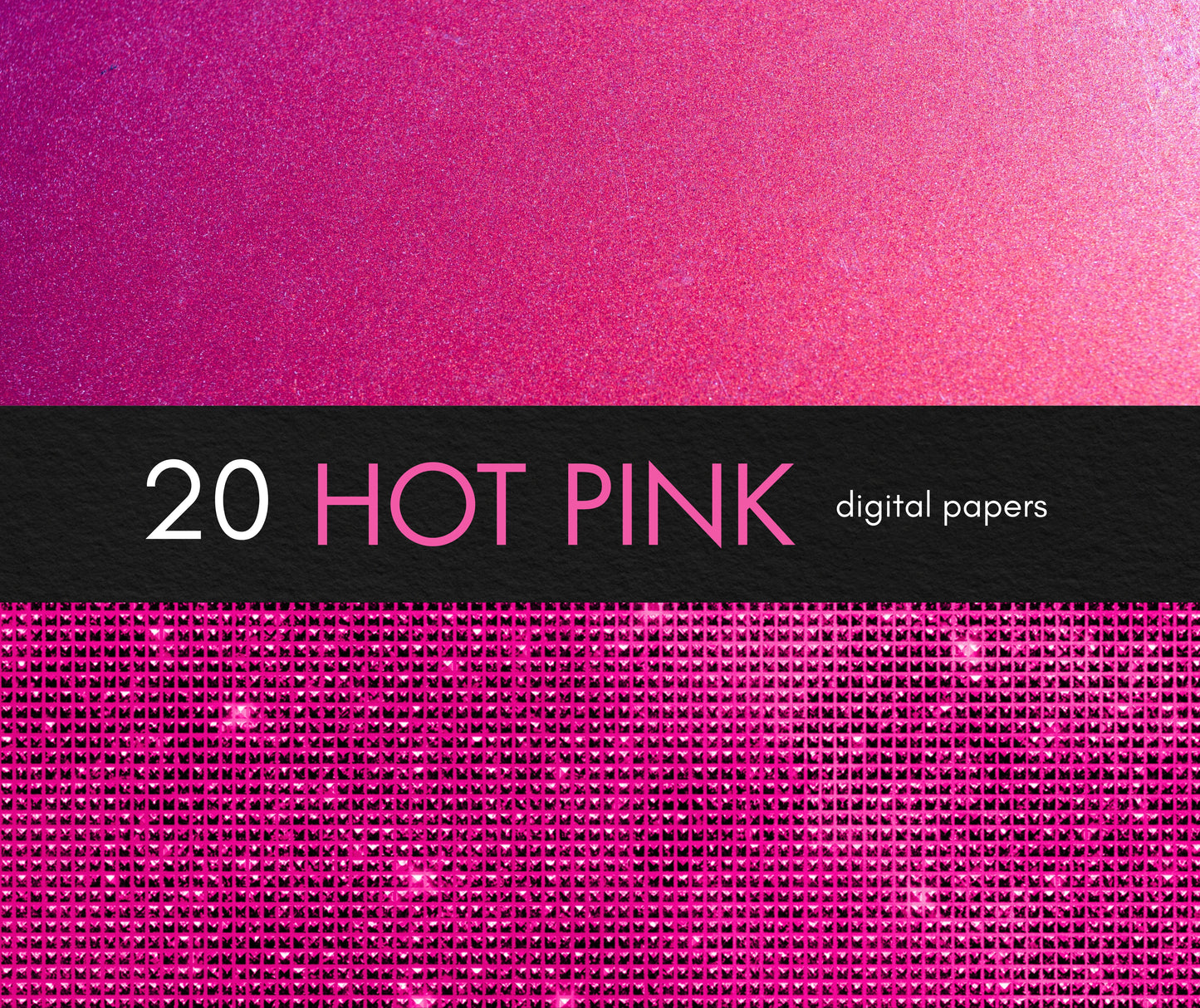 Hot Pink Digital Paper, Bright Pink Backgrounds, Fuchsia Textures, Scrapbooking Paper, Digital Download, 20 Pink JPG Files, Pink Textures