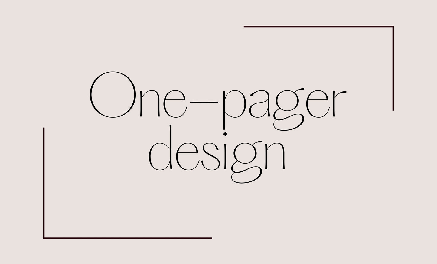 Elegant and Professional One-Pager Design