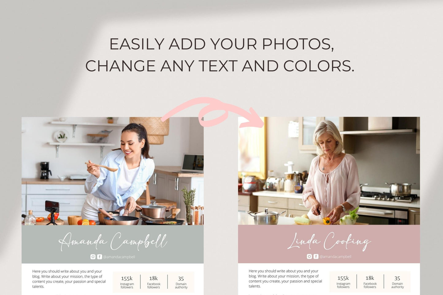 Food Blogger Media Kit Template | Canva Template Foodie Media Kit | Food Business Media Kit for Influencer | Chef Media Kit
