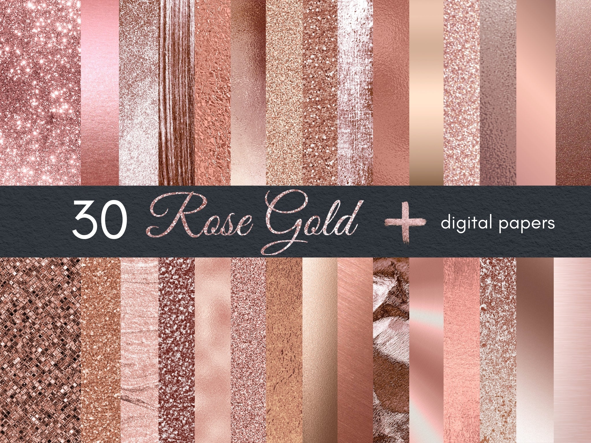 rose gold glitter paper