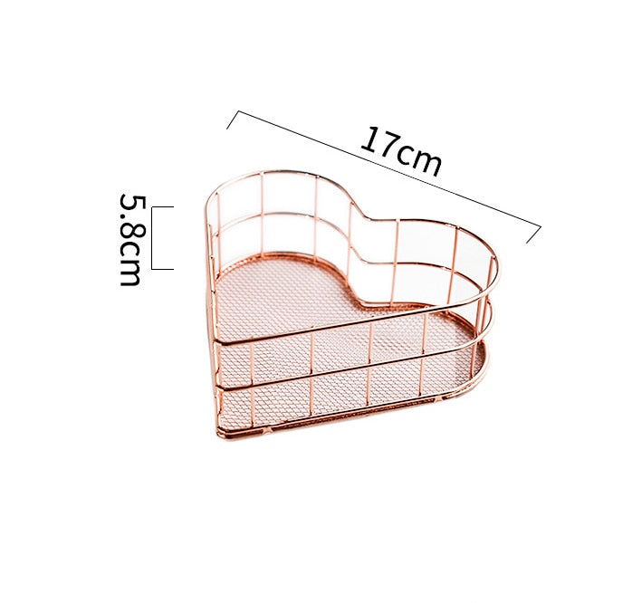 Gold and Rose Gold Desk Organizer. Pen Storage. Fashionable Office Desk Accessories and Supplies