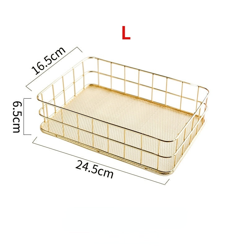 Gold and Rose Gold Desk Organizer. Pen Storage. Fashionable Office Desk Accessories and Supplies