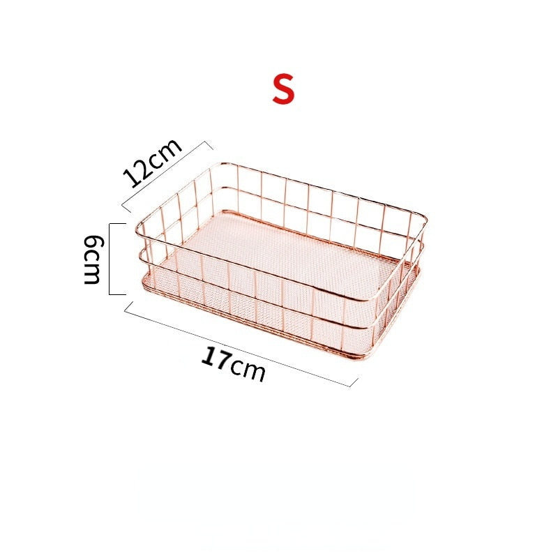 Gold and Rose Gold Desk Organizer. Pen Storage. Fashionable Office Desk Accessories and Supplies