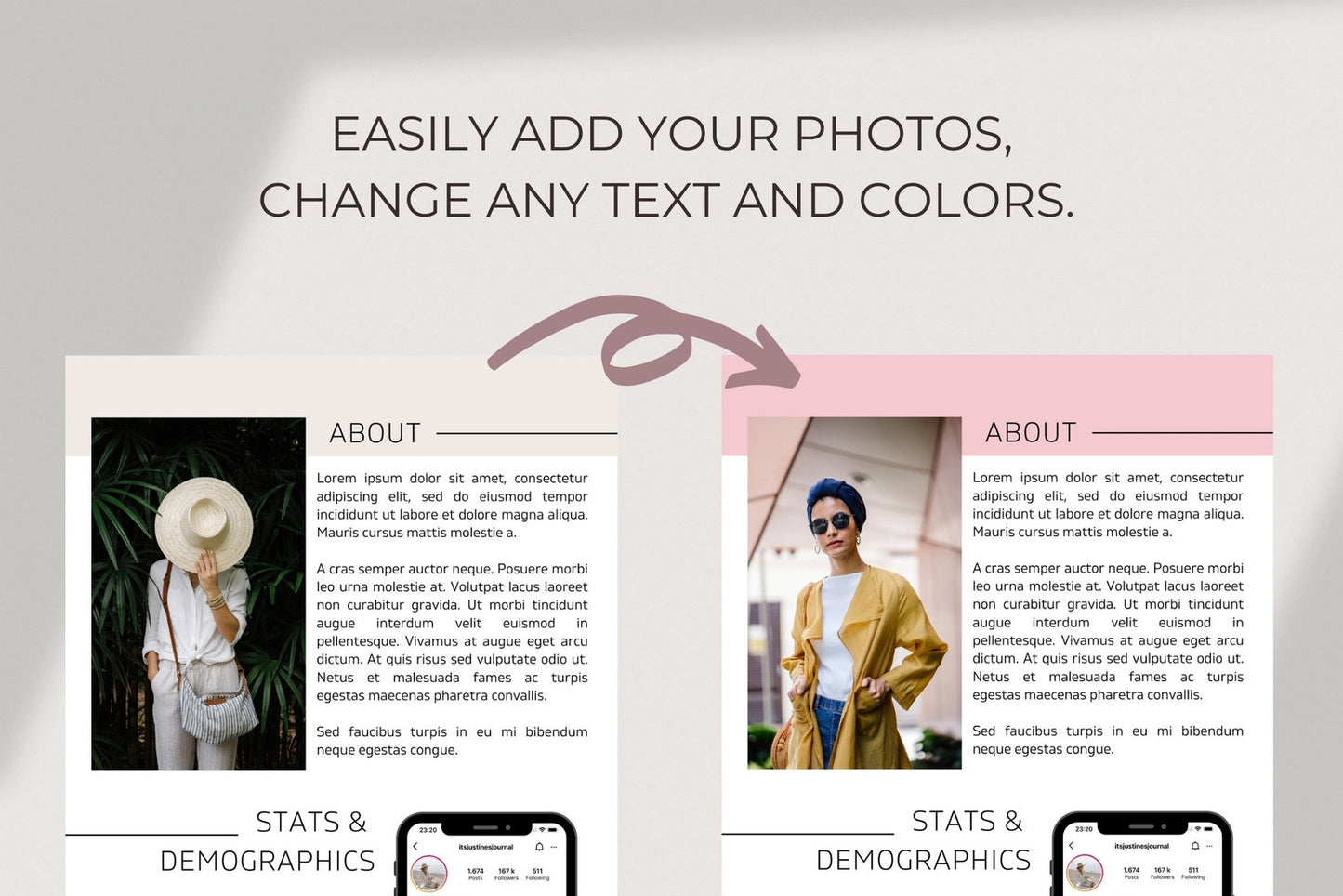 Media Kit, Modern Media Kit Template for Canva, Instagram Influencer Media Kit, 3 Page Press Kit, Pitch Kit, Blogger Press Kit