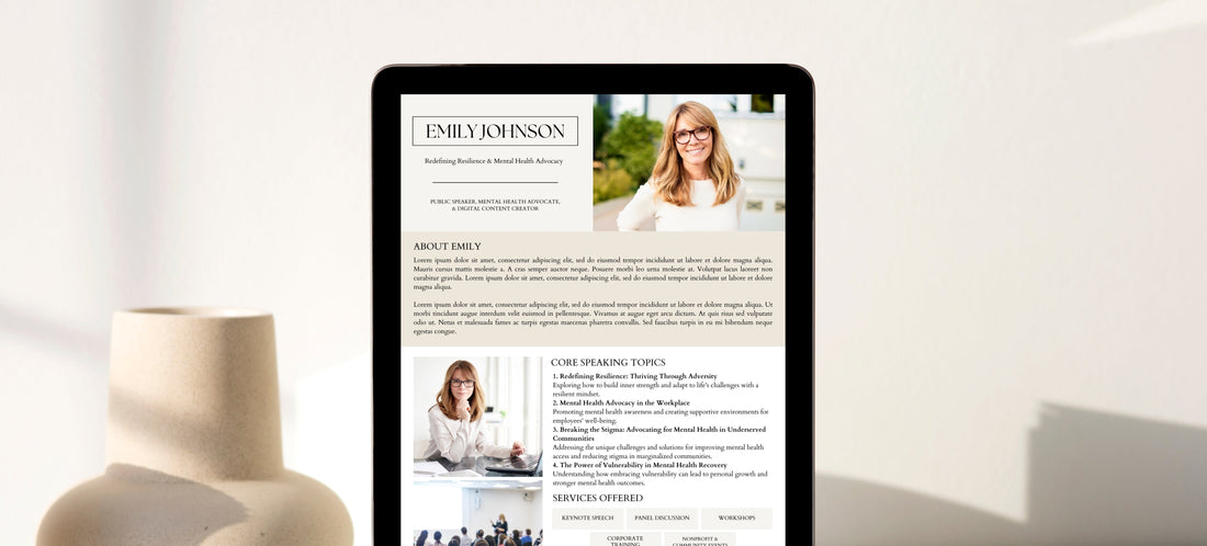 What’s a Speaker One‑Sheet (Media Kit) & Why You Need One