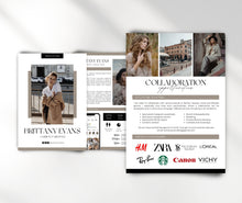 Load image into Gallery viewer, Modern Media Kit Template, Instagram and TikTok Influencer Media Kit, Content Creator Media Kit Canva Template, 3 Paged Media Kit Design
