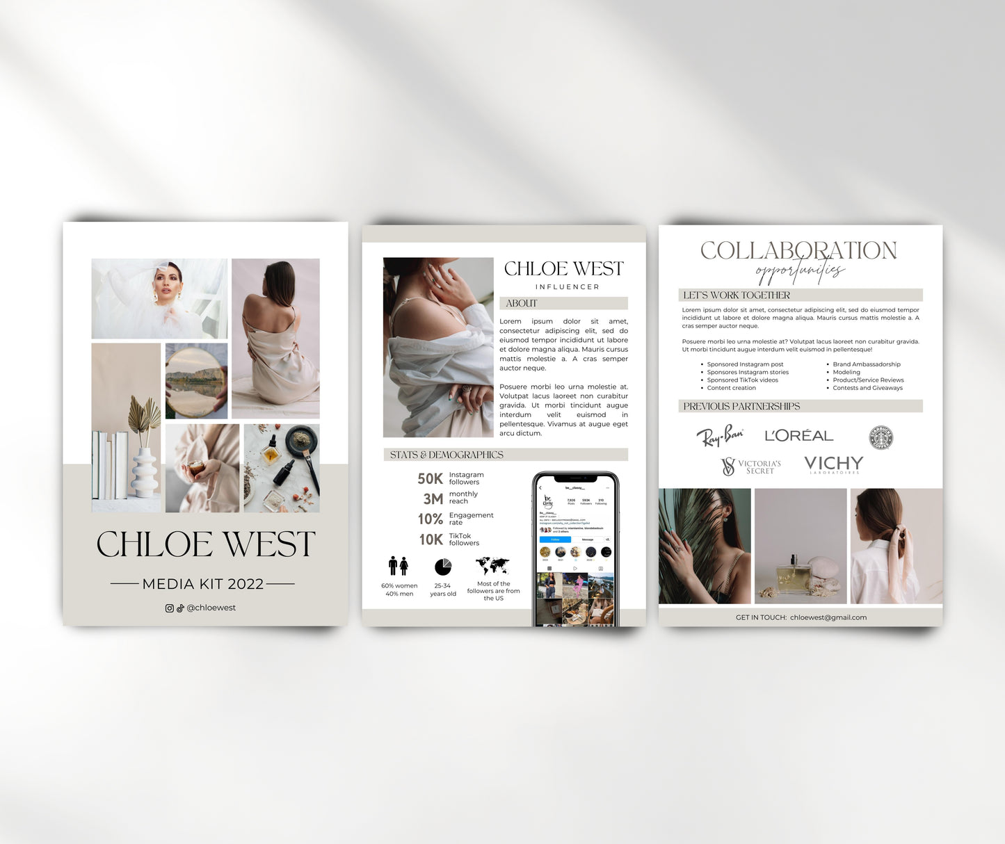 influencer media kit