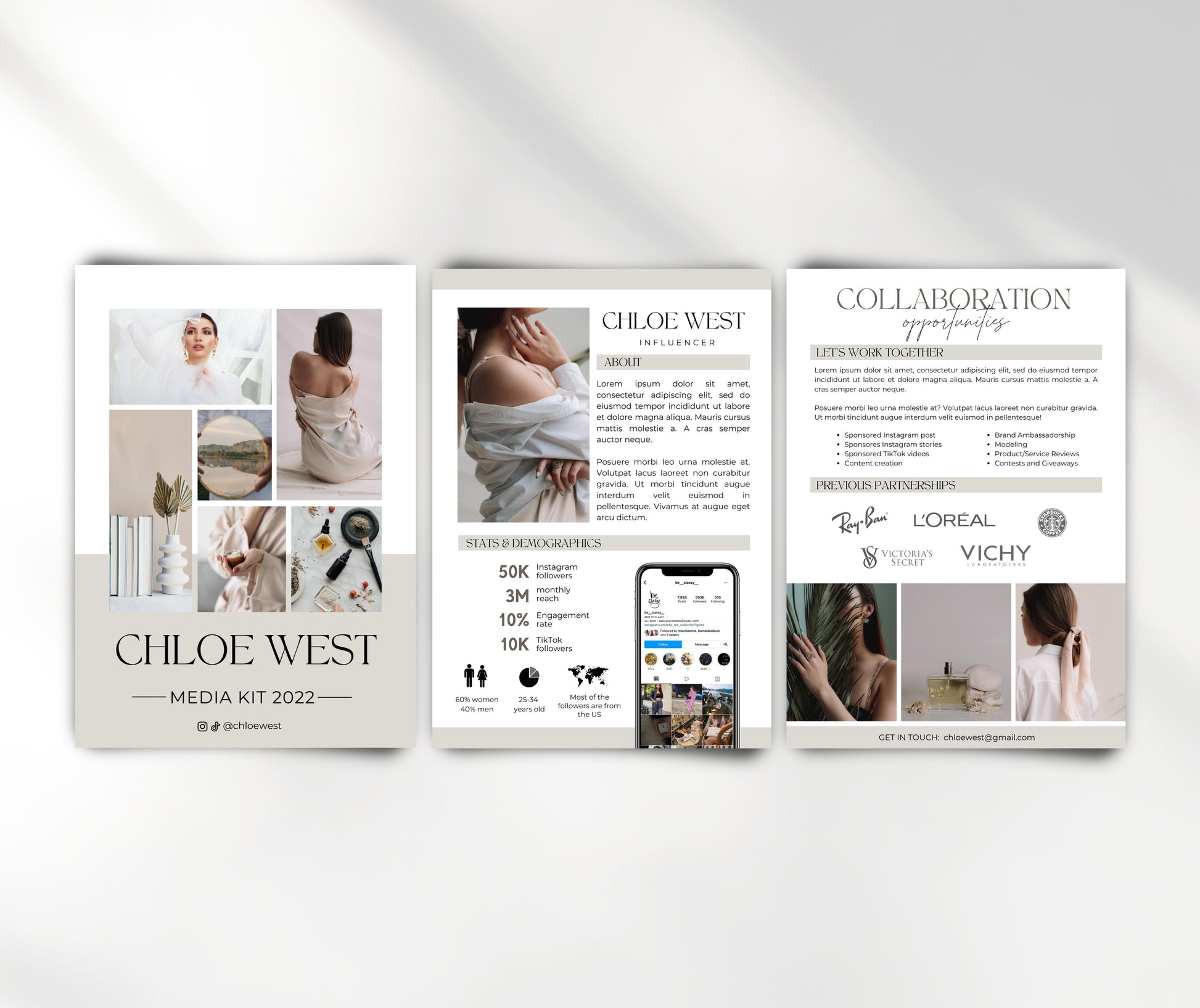 influencer media kit