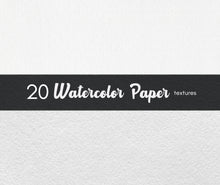 Load image into Gallery viewer, Watercolor Paper Textures – 20 Watercolour Backgrounds, Digital Scrapbook Paper, White Textured Paper, Printable Paper Backgrounds
