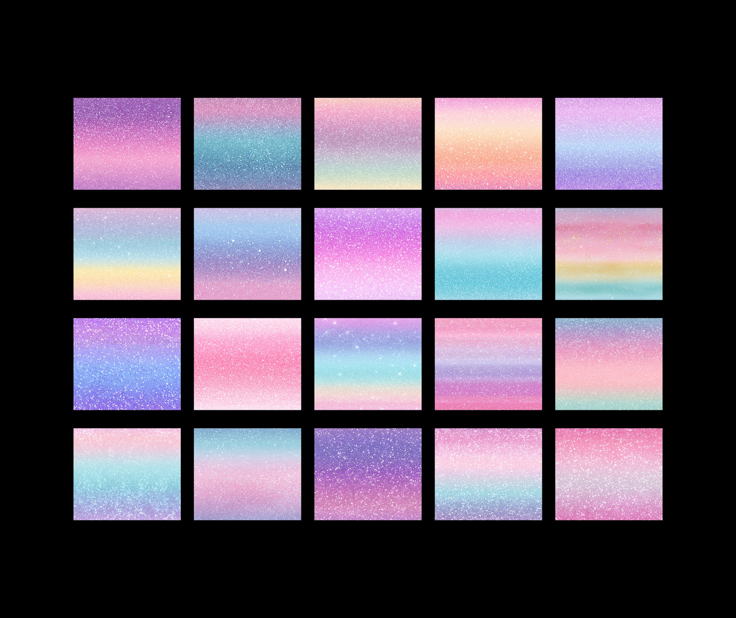 Pastel Ombre Glitter Seamless Digital Paper, Sparkle Textures, Shiny Backgrounds, Shimmer Holographic Scrapbook Paper, Rainbow Gradient