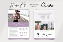 Load image into Gallery viewer, Fitness Influencer Media Kit Template | Yoga Media Kit | Instagram and TikTok Influencer Rate Card Template | Fitness Blogger Media Kit
