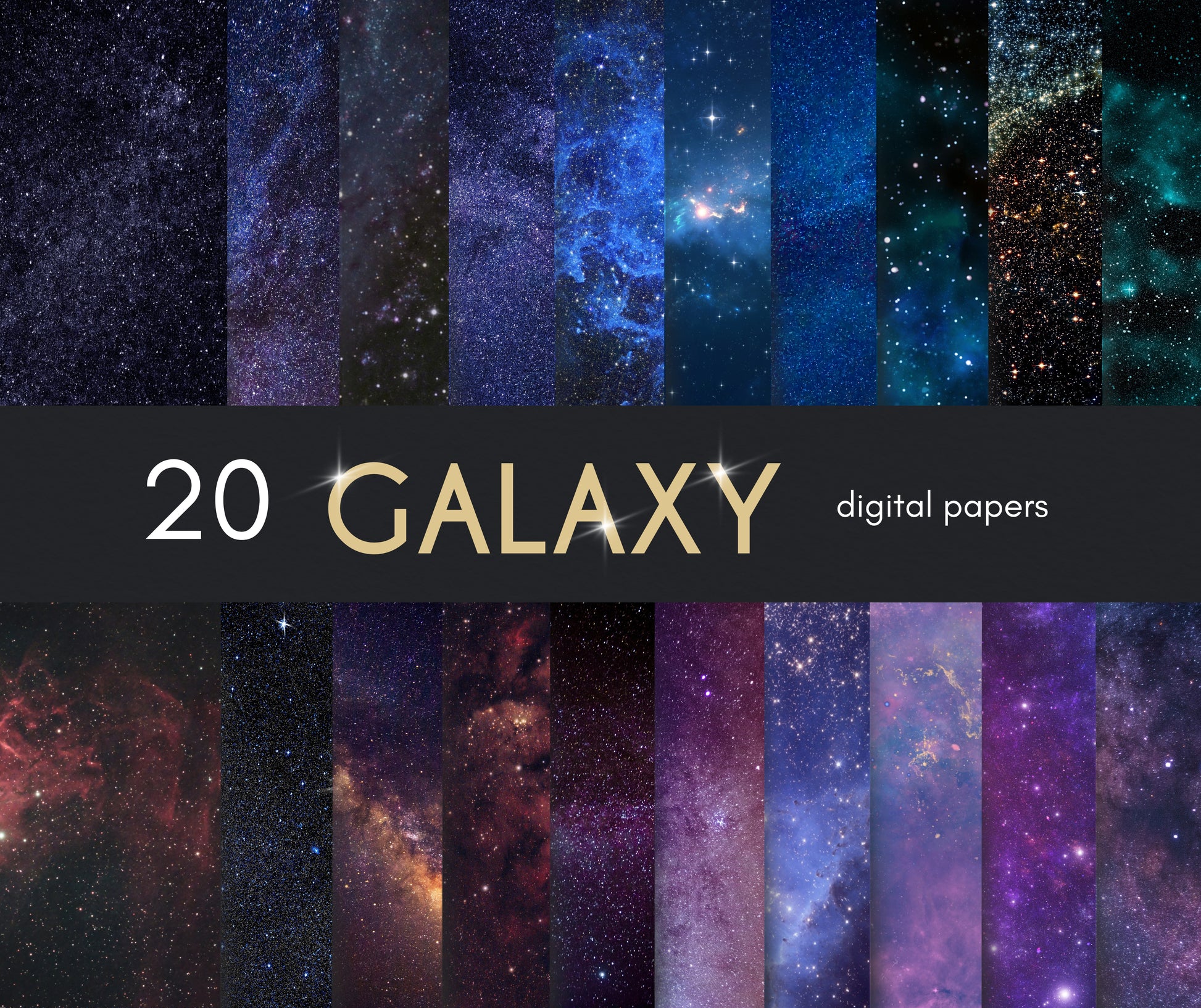 Galaxy Stars Digital Paper