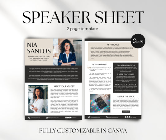 speaker sheet template
