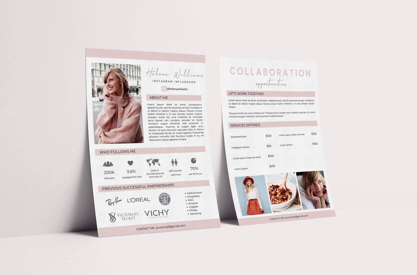 Influencer Media Kit Template