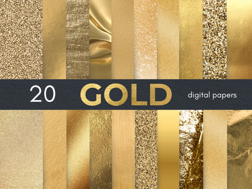 Gold Digital Papers