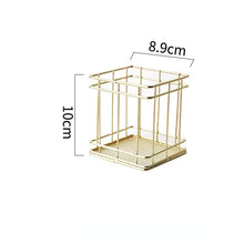 Load image into Gallery viewer, Gold and Rose Gold Desk Organizer. Pen Storage. Fashionable Office Desk Accessories and Supplies
