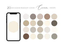 Load image into Gallery viewer, Neutral Cream Highlight Covers For Instagram | Neutral Nude Solid Colors Aesthetic Instagram Highlights | Modern Minimalist IG Story Covers
