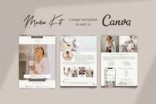 New Media Kit Template 2022 | Modern Media Kit Design | Digital Content Creator Media Kit | Instagram Influencer Media Kit