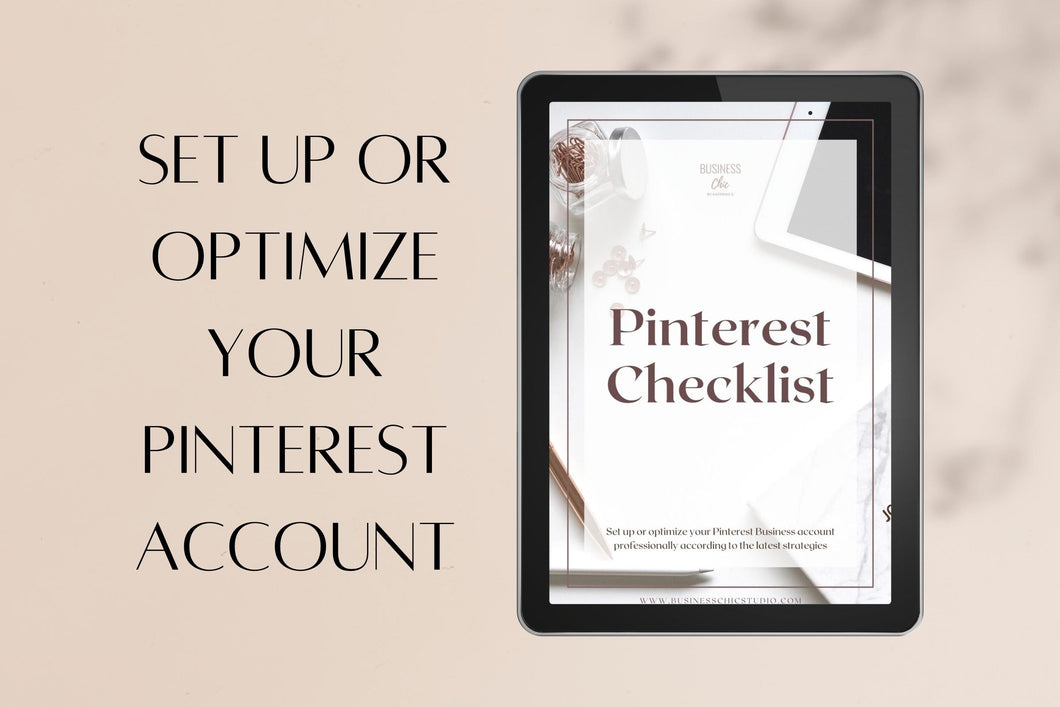 Pinterest Checklist | Set Up or Optimize Your Pinterest Business Account | SMM | Digital Marketing eBook