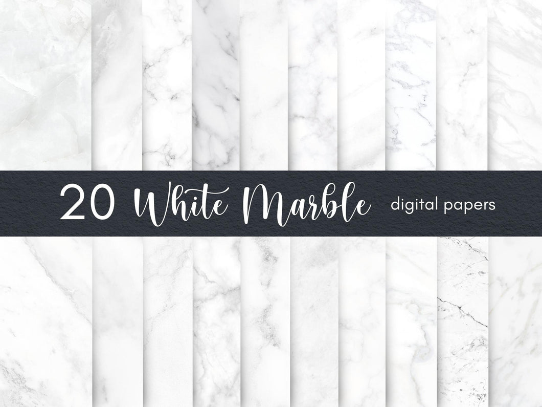 White Marble Digital Paper, High Res Marble Background, Stone Texture, Digital Scrapbook Paper, Photoshop Backgrounds